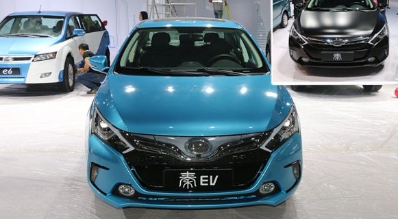 比亞迪秦純電動版面世 電池是混動版3倍